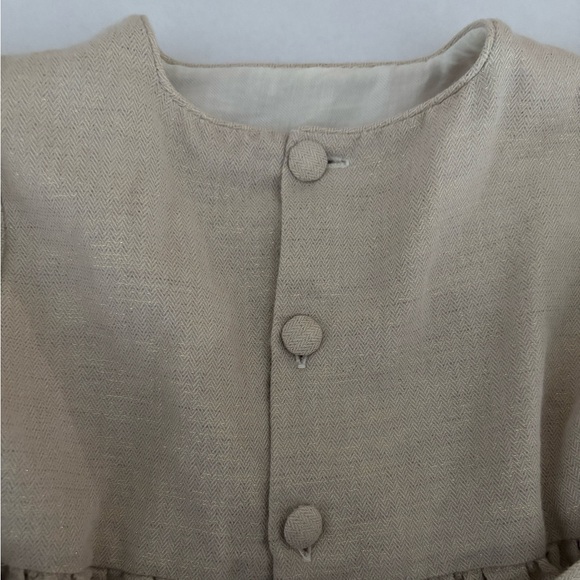 Trotters London Lily Rose Christmas dress gold metallic sparkly smocked party 2t - Picture 6 of 8